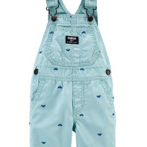 NWT osh kosh Whales shortalls 5t 5 shorts overalls